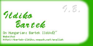 ildiko bartek business card